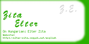 zita elter business card